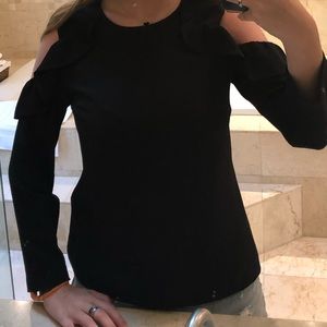 Cold Shoulder Ruffle Blouse